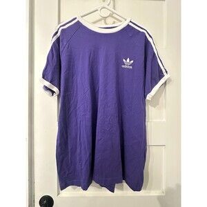 ADIDAS ORIGINALS 3-STRIPES TREFOIL T-SHIRT PURPLE SIZE L